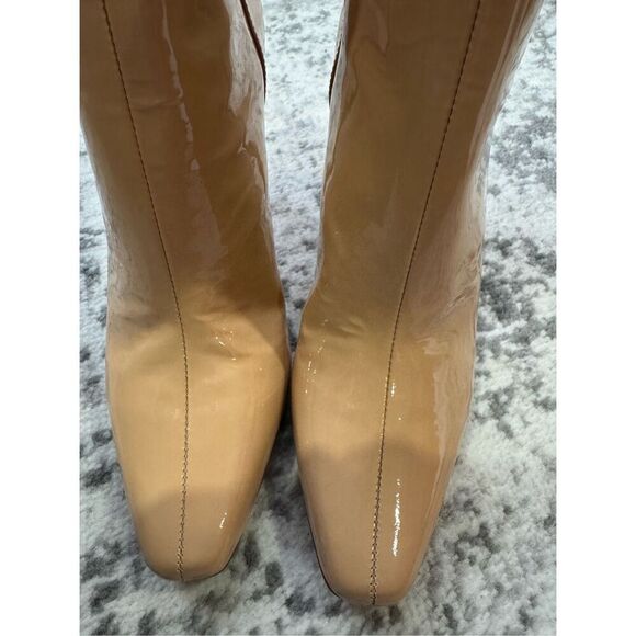 BLACK SUEDE STUDIO Laura in Porcini Patent Ankle Heeled Bootie - Picture 14 of 14